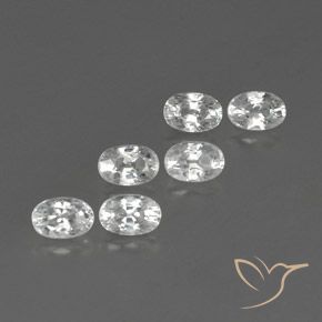 Pedras preciosas de Zircão Branco natural de 5.25 ct, oval, VVS-VS