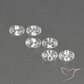 4.61ctw Natural Branco Zircão, oval, VVS-VS