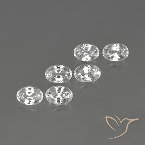 Pedras preciosas de Zircão Branco natural de 4.61 ct, oval, VVS-VS