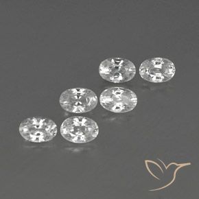 Pedras preciosas de Zircão Branco natural de 4.97 ct, oval, VVS-VS