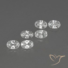 Pedras preciosas de Zircão Branco natural de 5.00 ct, oval, VVS-VS