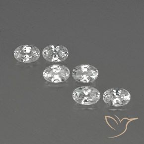 4.61ctw Natural Branco Zircão, oval, VVS-VS