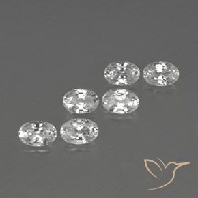 Pedras preciosas de Zircão Branco natural de 4.61 ct, oval, VVS-VS