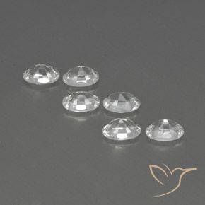 Pedras preciosas de Zircão Branco natural de 4.61 ct, oval, VVS-VS