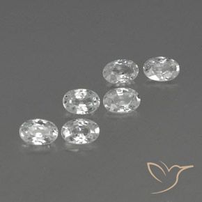 Pedras preciosas de Zircão Branco natural de 4.34 ct, oval, VVS-VS