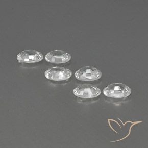 Pedras preciosas de Zircão Branco natural de 4.34 ct, oval, VVS-VS