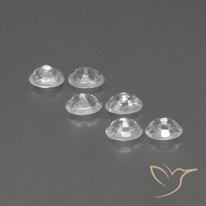 Pedras preciosas de Zircão Branco natural de 5.12 ct, oval, VVS-VS