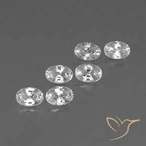 Pedras preciosas de Zircão Branco natural de 4.98 ct, oval, VVS-VS