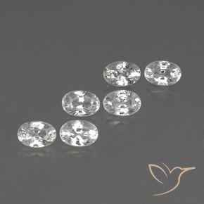 Pedras preciosas de Zircão Branco natural de 5.04 ct, oval, VVS-VS