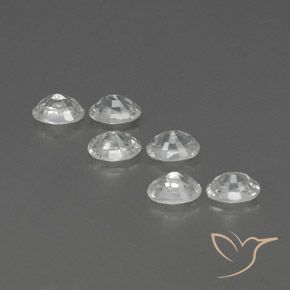 Pedras preciosas de Zircão Branco natural de 5.04 ct, oval, VVS-VS