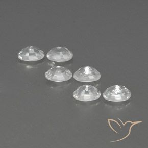 Pedras preciosas de Zircão Branco natural de 5.12 ct, oval, VVS-VS