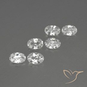 Pedras preciosas de Zircão Branco natural de 4.17 ct, oval, VVS-VS