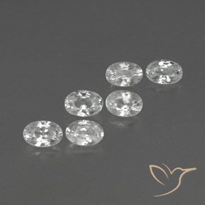 Pedras preciosas de Zircão Branco natural de 4.66 ct, oval, VVS-VS