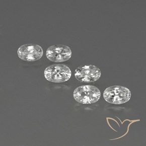 4.72ctw Natural Branco Zircão, oval, VVS-VS