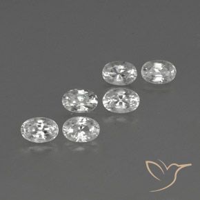 Pedras preciosas de Zircão Branco natural de 4.72 ct, oval, VVS-VS