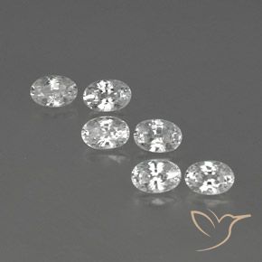 4.63ctw Natural Branco Zircão, oval, VVS-VS