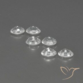 Pedras preciosas de Zircão Branco natural de 4.63 ct, oval, VVS-VS