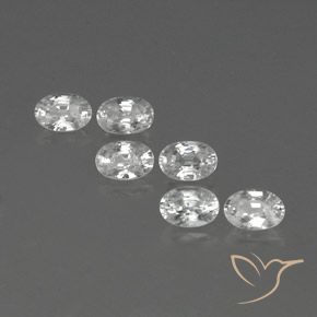 4.64ctw Natural Branco Zircão, oval, VVS-VS