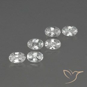 Pedras preciosas de Zircão Branco natural de 4.64 ct, oval, VVS-VS