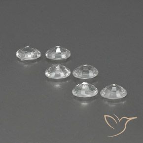 Pedras preciosas de Zircão Branco natural de 4.64 ct, oval, VVS-VS