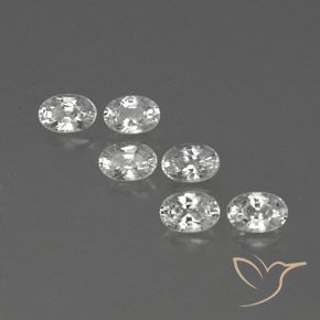 4.67ctw Natural Branco Zircão, oval, VVS-VS