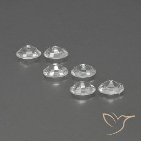 Pedras preciosas de Zircão Branco natural de 4.67 ct, oval, VVS-VS