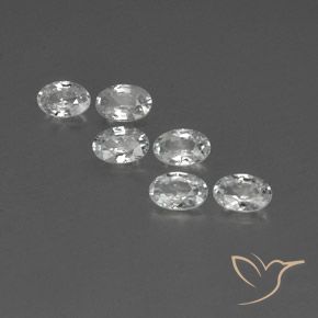 3.96ctw Natural Branco Zircão, oval, VVS-VS
