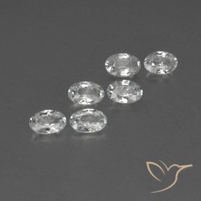 Pedras preciosas de Zircão Branco natural de 3.96 ct, oval, VVS-VS