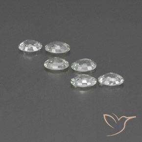 Pedras preciosas de Zircão Branco natural de 3.96 ct, oval, VVS-VS