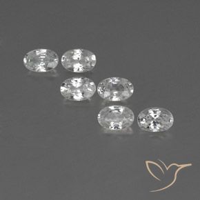 4.14ctw Natural Branco Zircão, oval, VVS-VS