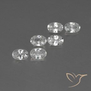 Pedras preciosas de Zircão Branco natural de 4.14 ct, oval, VVS-VS