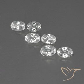 5.05ctw Natural Branco Zircão, oval, VVS-VS