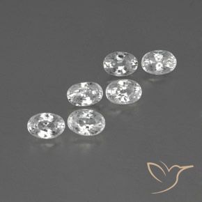 Pedras preciosas de Zircão Branco natural de 5.05 ct, oval, VVS-VS