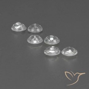 Pedras preciosas de Zircão Branco natural de 5.05 ct, oval, VVS-VS