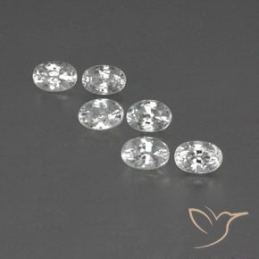 4.69ctw Natural Branco Zircão, oval, VVS-VS