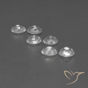 Pedras preciosas de Zircão Branco natural de 4.69 ct, oval, VVS-VS