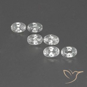 5.02ctw Natural Branco Zircão, oval, VVS-VS