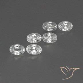 Pedras preciosas de Zircão Branco natural de 5.02 ct, oval, VVS-VS