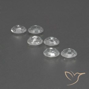 Pedras preciosas de Zircão Branco natural de 5.02 ct, oval, VVS-VS