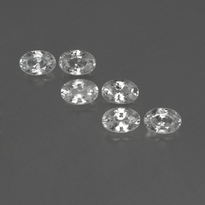 Pedras preciosas de zircão branco natural de  ct, corte oval, VVS-VS