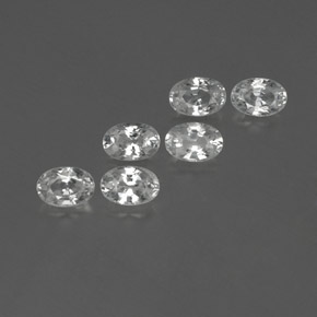 Pedras preciosas de zircão branco natural de  ct, corte oval, VVS-VS