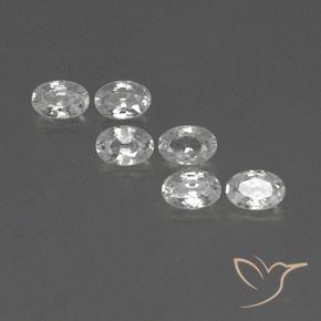 4.54ctw Natural Branco Zircão, oval, VVS-VS
