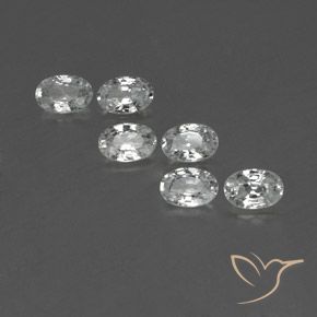 4.13ctw Natural Branco Zircão, oval, VVS-VS