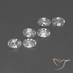 Pedras preciosas de Zircão Branco natural de 4.13 ct, oval, VVS-VS