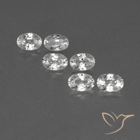 4.79ctw Natural Branco Zircão, oval, VVS-VS