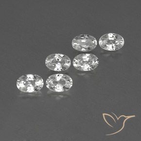 Pedras preciosas de Zircão Branco natural de 4.79 ct, oval, VVS-VS