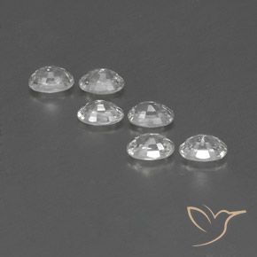 Pedras preciosas de Zircão Branco natural de 4.79 ct, oval, VVS-VS