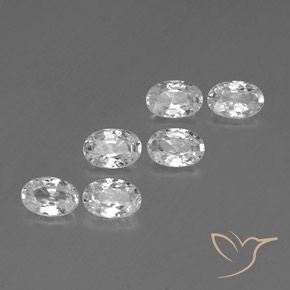 Pedras preciosas de Zircão Branco natural de 4.08 ct, oval, VVS-VS