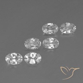 Pedras preciosas de Zircão Branco natural de 4.37 ct, oval, VVS-VS
