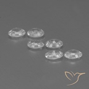 Pedras preciosas de Zircão Branco natural de 4.37 ct, oval, VVS-VS
